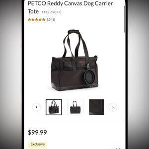 Petco Reddy Canvas Dog Carrier Bag Tote